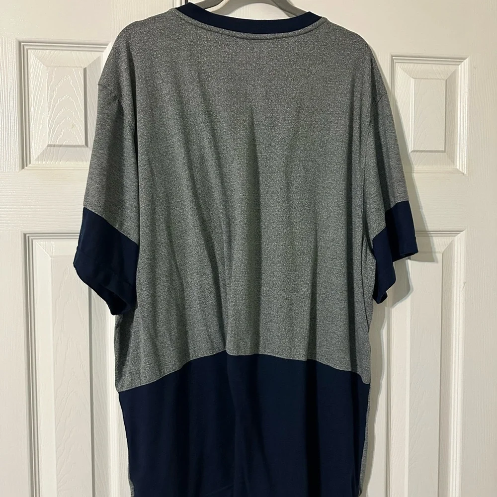 Nike Coach’s Authentic Men's Gray and Blue Shirt 4xl sideline authentic
